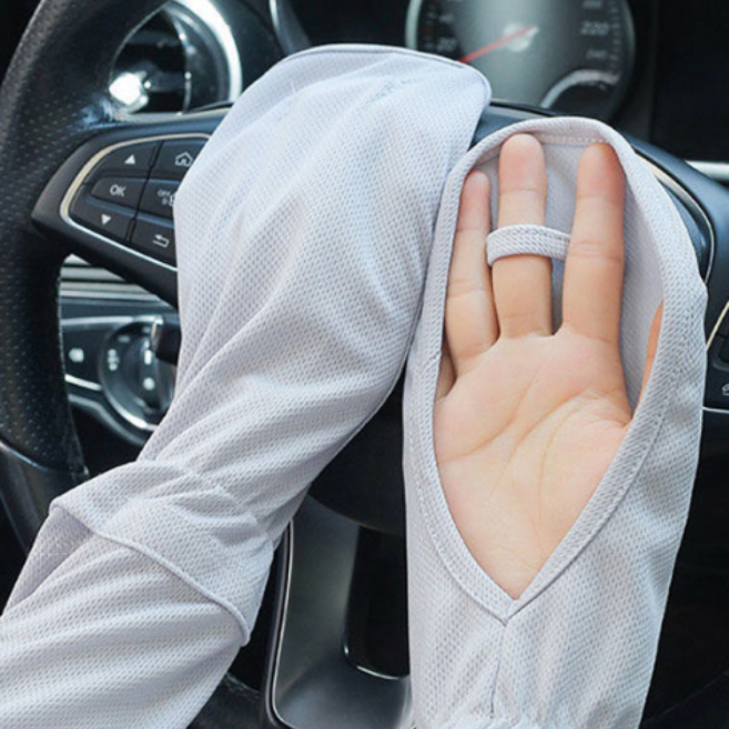 바디버프 자외선 차단 쿨토시 냉감 여자 손등토시, 1개, 썬그레이