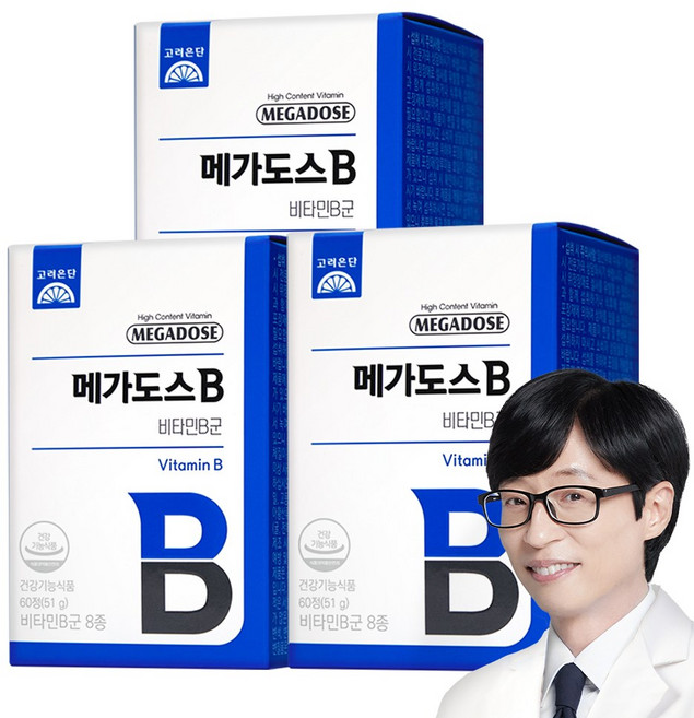 고려은단 메가도스B 비타민B군, 60정, 3개