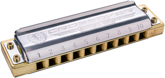HOHNER MARINE BAND CROSSOVERA 해양 밴드 크로스오버 10홀 하모니카, 1개