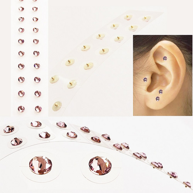 [티-어랑] 귀지압이혈패치 이어테라피 3M 의료용테이프 4mm / 20P 크리스탈 귀지압패치 이혈패치 귀침 이침 귀혈자리 귀침효과 귀침 수지침