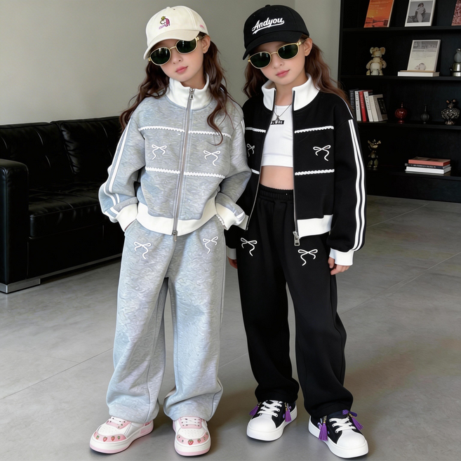 봄신상 여아 주니어 집업 맨투맨 상하세트 2465