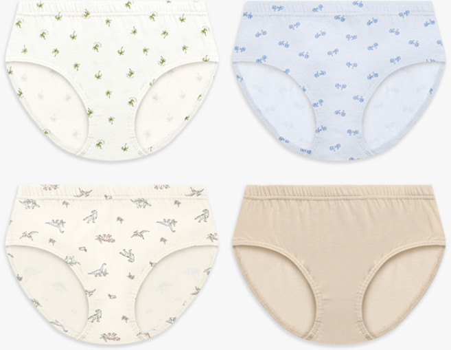 멜리스 국내생산 CM디노트리 남아 삼각팬티 4매입 세트