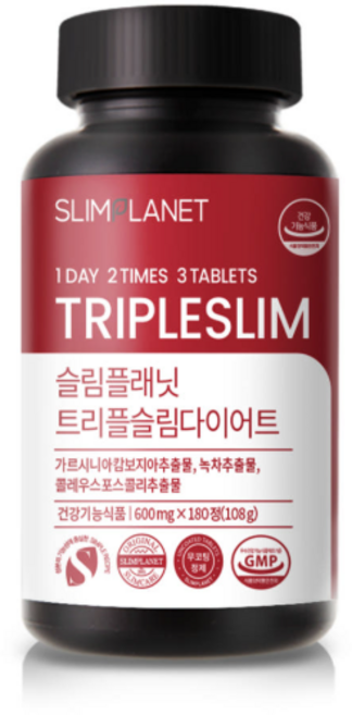 트리플슬림 다이어트 다이어트보조제, 180정, 2개