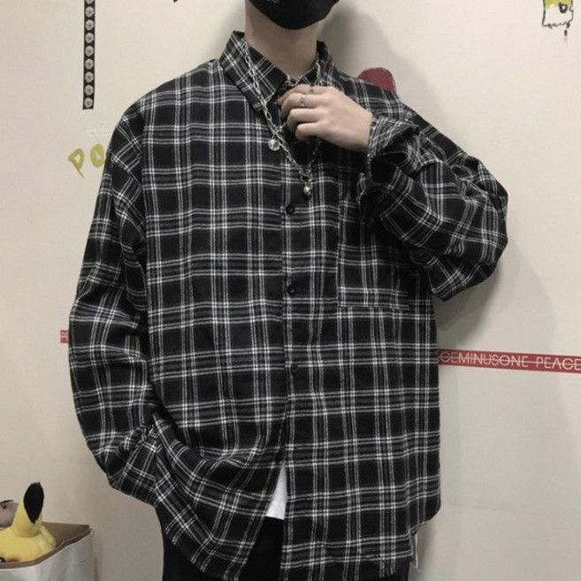 체크셔츠 디자인의 데일리용 체크 무늬 셔츠