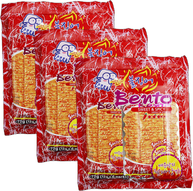 벤토 맛징어 갈릭앤스파이시, 72g, 3개