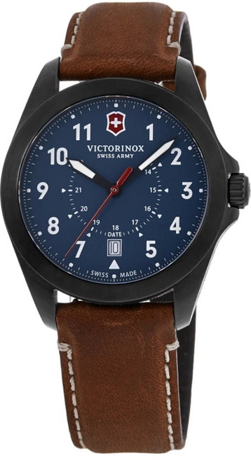 [Victorinox Swiss Army] 빅토리녹스 스위스 아미 헤리티지 쿼츠 블루 다이얼 브라운 남성용 시계 241971