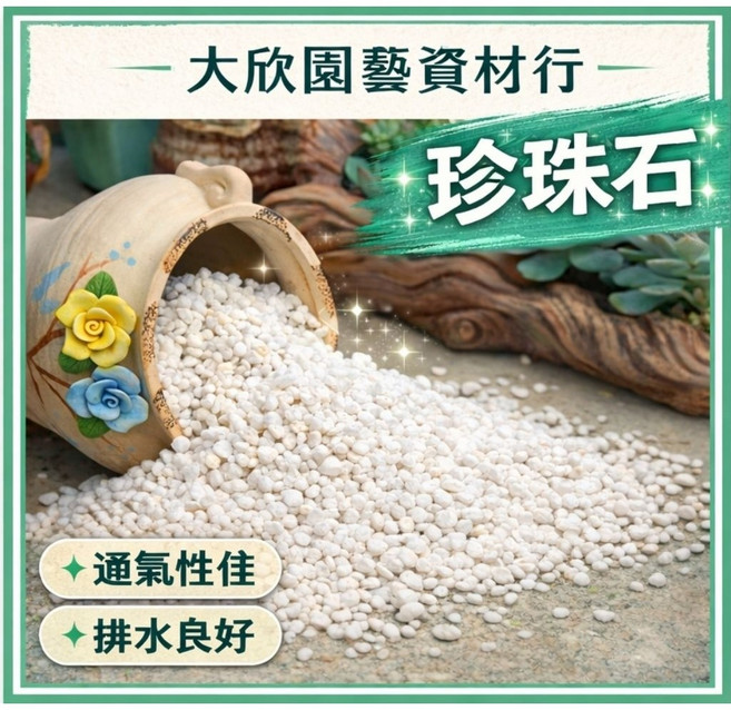 大欣園藝 珍珠石 透氣佳 排水良好, 1個, 0.5公升,珍珠石(已過篩/無粉末)