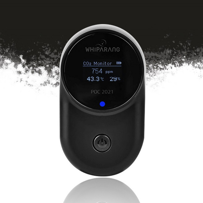 이산화탄소 측정기 CO2 경보기 가정용 실내 공기질 농도 휴대용 충전식 차량 캠핑, 1개, 혼합색상