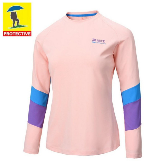 裝備部落 PROTECTIVE 登山休閒女款圓領長袖排汗衫 透氣速乾衣