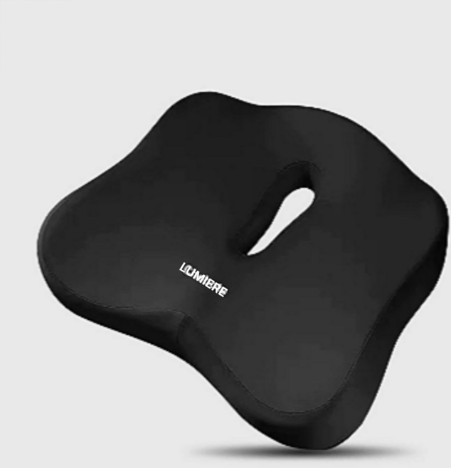 루미에르 3D 바른자세 방석 메포밀폼 치질 통풍 사무실 의좌방석, 블랙