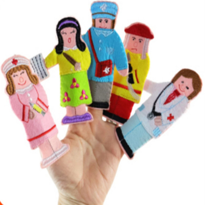 아랫채상점 직업 역할놀이 손가락인형 8종 유치원