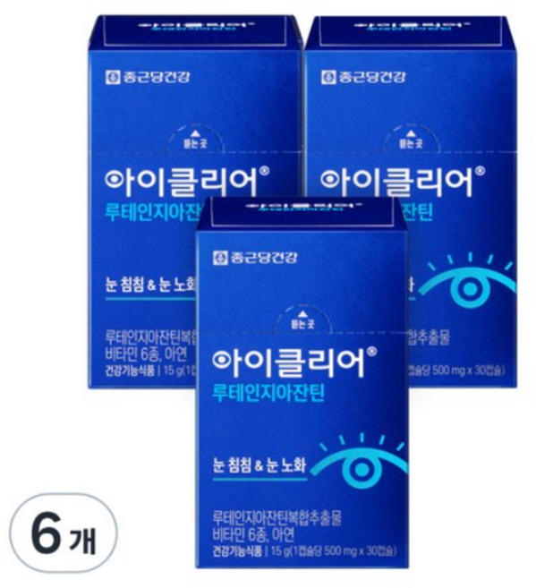 아이클리어 루테인지아잔틴, 30정, 6개