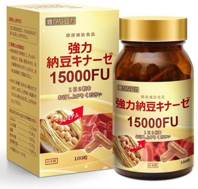 나토키나제 일본 낫토키나제 15000FU 효소 나토 100정 50일분, 1개