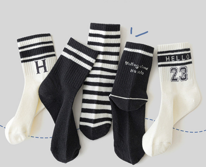 슈가앤 주니어 NE 심플 양말 5켤레 세트 아동 초등 학생 양말