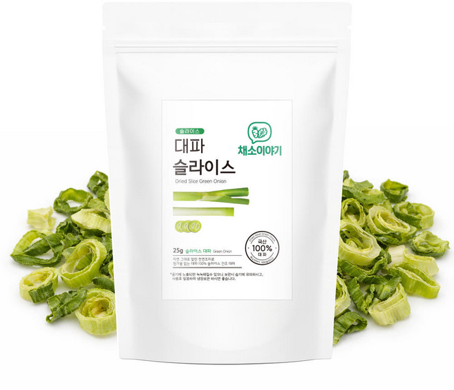 채소이야기 동결 건조 대파 슬라이스 건대파, 1개, 25g