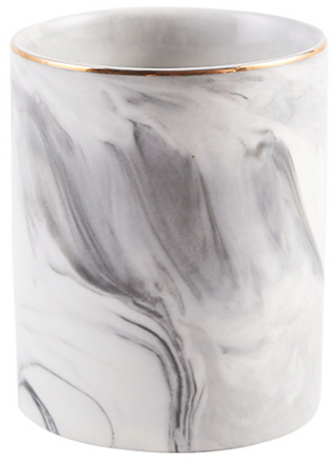 고급 세라믹 화장브러쉬 통, 그레이, 1개