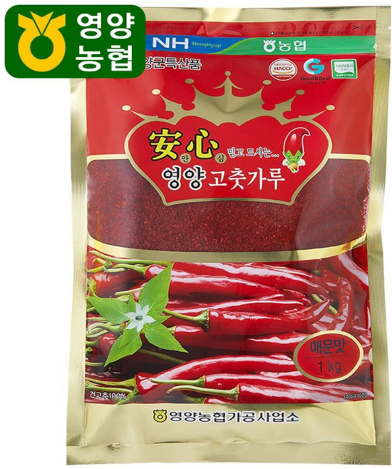영양농협 2025년산 안심영양 고춧가루 매운맛 1kg, 1개
