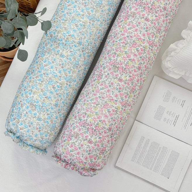 시원한 롱쿠션 여름 안고자는 꿀잠 플로라 플라워 꽃무늬 시어서커 바디필로우 쿠션 커버 솜포함, 플로라 바디필로우_핑크