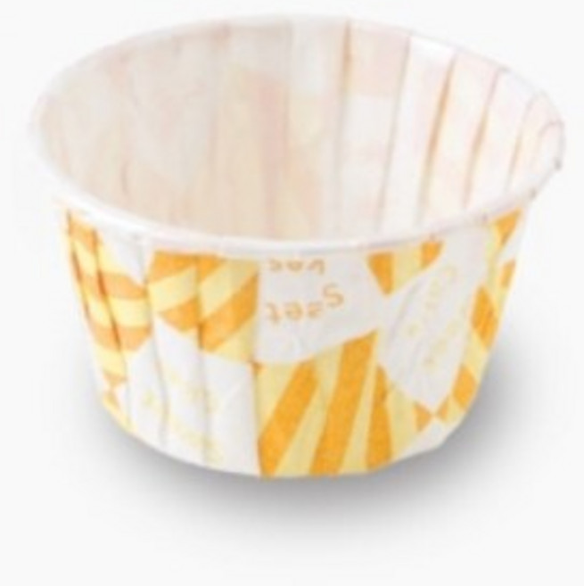 4920. 페트컵(50mm)-원형노랑100pc / 머핀컵 페트컵, 100개, 1개