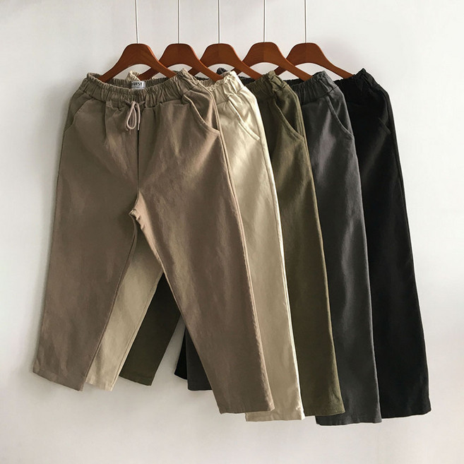 [벙커] 남자 겨울 기모 스판 편한 와이드 밴딩 팬츠