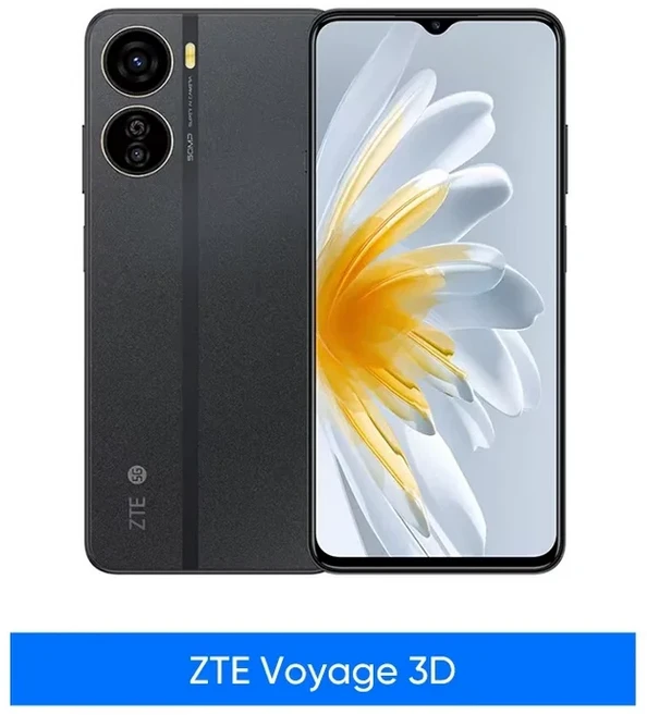 ZTE Voyage 3D 5G 스마트폰 Unisoc T760 6.58" IPS 3D FHD+120Hz 화면 4500mAh 배터리 33W 충전기 AI 번역, 01 128GB, 01 China Mainland, 01 Black, 128GB