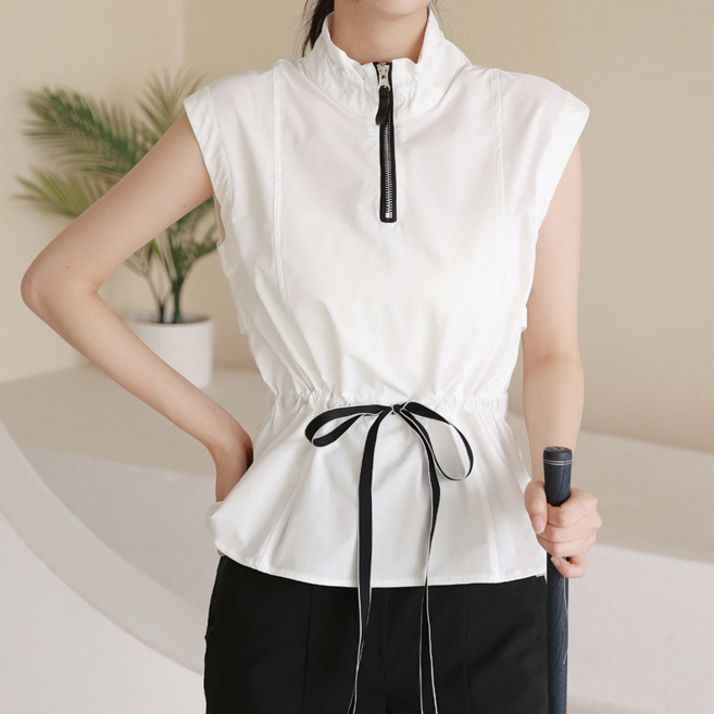 그레힙 여성 골프 조끼 바람막이 스트링 군살 커버 베스트 집업 아노락 필드룩 (S~L)