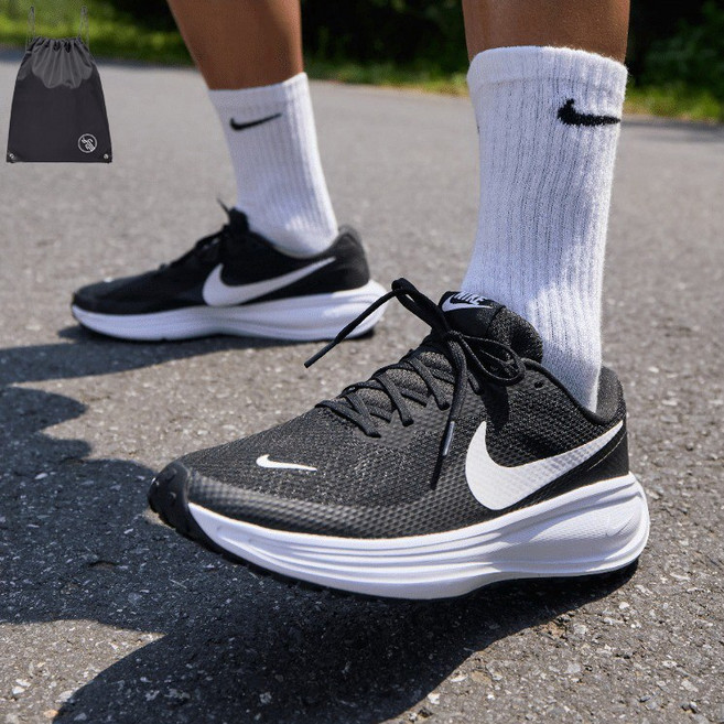 나이키 남자 RV8 운동 폼중창 쿠셔닝 화이트블랙 런닝화 (PGN짐쌕가방 지급)