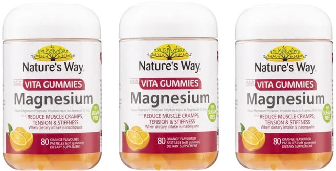 Nature's Way 네이처스웨이 Magnesium Vita 구미 80구미 마그네슘 젤리 타입 3병, 3개, 80정 - 쿠팡