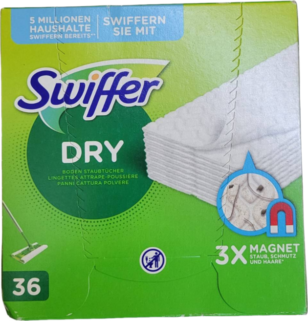 Swiffer 除塵乾抹布 替換紙 36片裝, 1個, 白