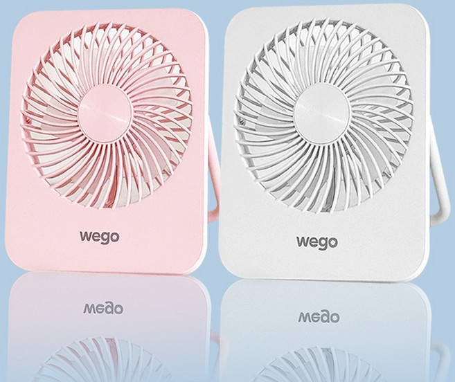 WEGO 데일리디 무선 접이식 저소음 탁상용 선풍기, 화이트