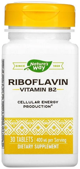 Nature 's Way 네이쳐스웨이 리보플라빈 비타민B2 400mg 30정 스테아린산 마그네슘 하이프로멜로스 셀룰로스 함유 - 쿠팡