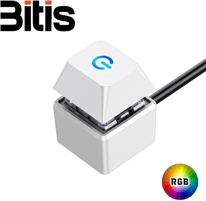 PC 컴퓨터 외부 전원버튼 전원스위치 키캡형, 화이트, 1개