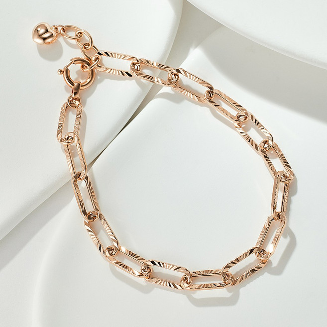 준주얼리 전체 14K 18K 컷팅 볼드 체인 팔찌 CHBEB783 기념일 여자 레이어드 팔찌 선물 추천 로즈골드 옐로우골드