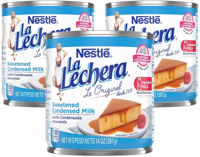 네슬레 라 레체라 스위튼드 컨덴스드 밀크, 397g, 3개