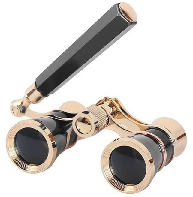 오페라글라스 돋보기 오페라안경 뮤지컬 콘서트 망원경 만원경 미니 protable 빈티지, 검은색