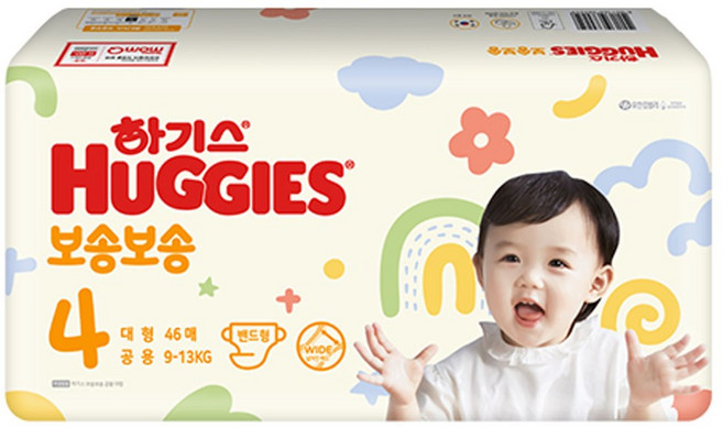 하기스 2020 보송보송 기저귀 대형 4단계(10~14kg) 밴드형 남여공용, 대형(L), 46매