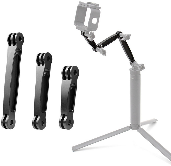 고프로 액션캠 연장 브라켓 3종 확장 각도 조절 인스타360 오즈모 포켓 액션, 1개, 3종 각1개씩 총3개 (할인적용)