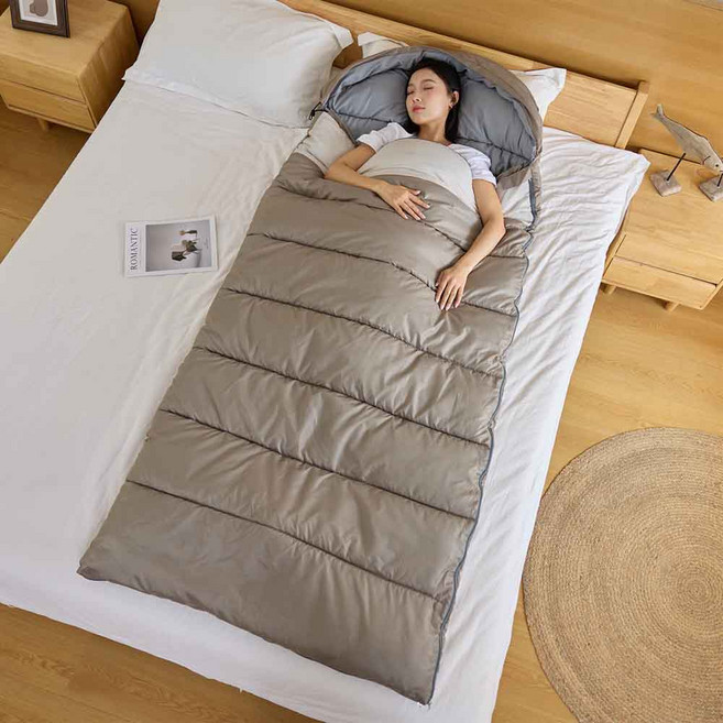 글루킨드 사계절용 대형 220cmX100cm 침낭, 1개, 베이지1.5kg