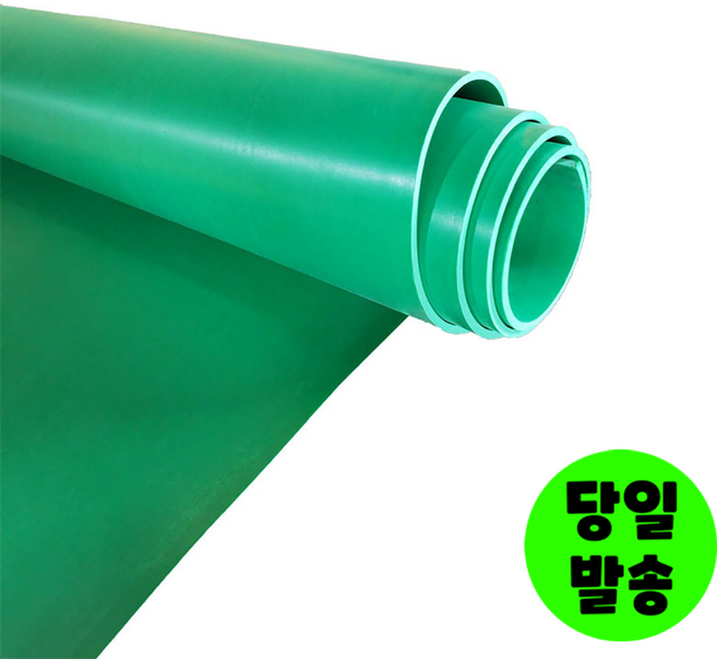 녹색 고무판 1롤 작업대 매트, 1개
