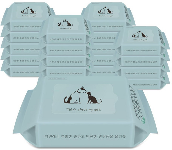 VBC 마이프렌드 반려동물 휴대용 물티슈 20매x20팩
