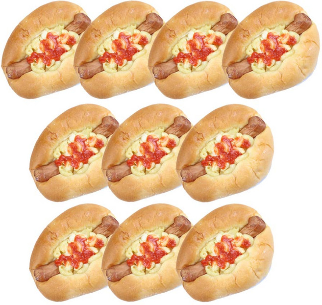 아침대용 간식 추천 정항우빵 케익 제빵소 피자빵 10봉 개별포장, 10개, 60g