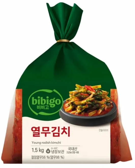 CJ 씨제이 비비고 열무김치, 1.5kg, 1개