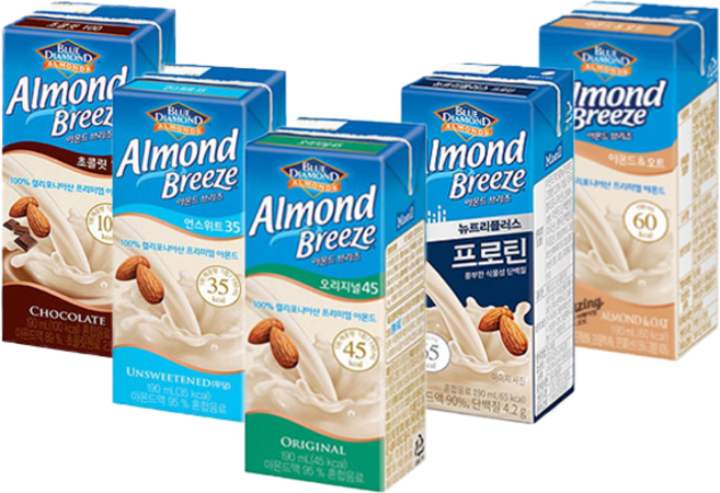 아몬드브리즈 190ml 24팩 오리지널/언스위트/초코/프로틴/아몬드앤오트, 아몬드앤오트24팩