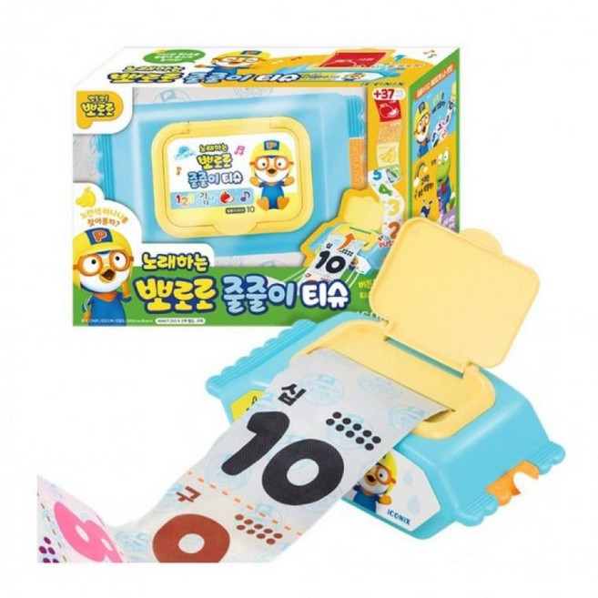 EAS 아이코닉스 뽀로로 노래하는 줄줄이 티슈 092110, 1개, 상세페이지 참조