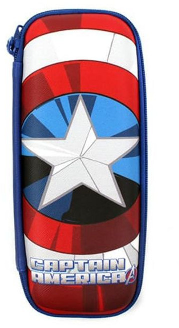 캡틴방패 필통 학용품 필기구 파우치 EVA 펜슬 케이스, 블루, 블루, 1개