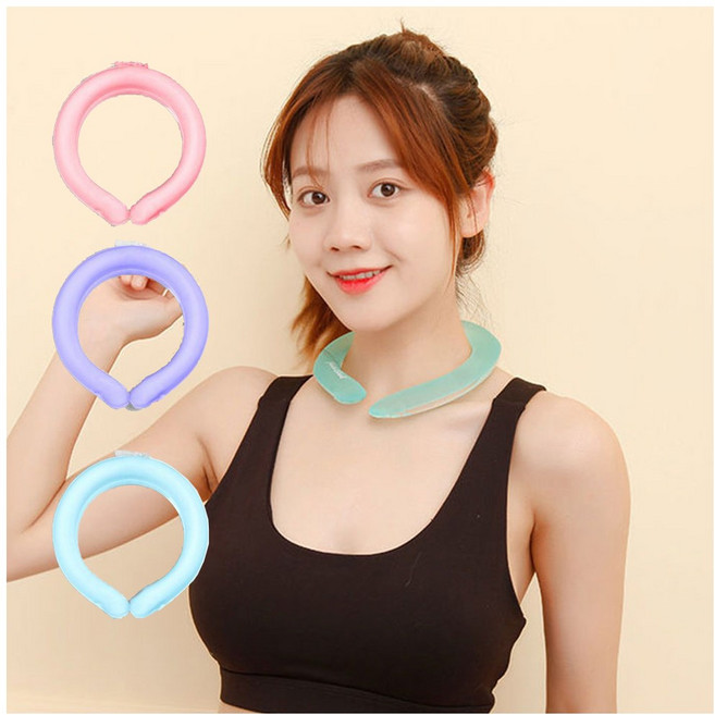 어나더쿨링 아이스 넥밴드 2세대 넥쿨러 스카프 산악회 선물 재사용가능, 블루