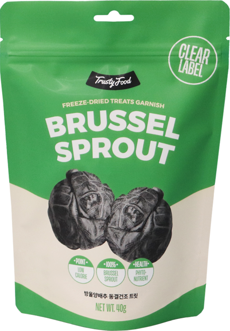 트러스티푸드 강아지 동결건조 야채 간식, 방울양배추, 40g, 1개