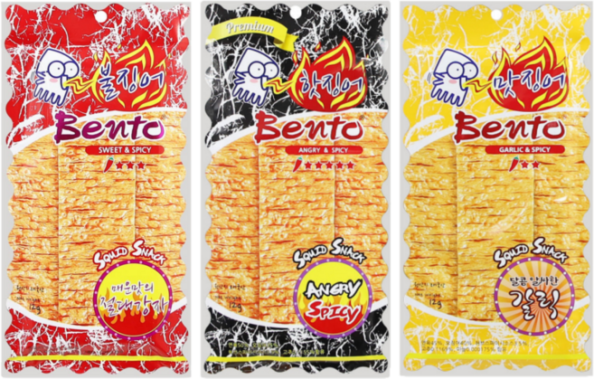 벤토 불징어 + 맛징어 + 핫징어, 1세트, 12g