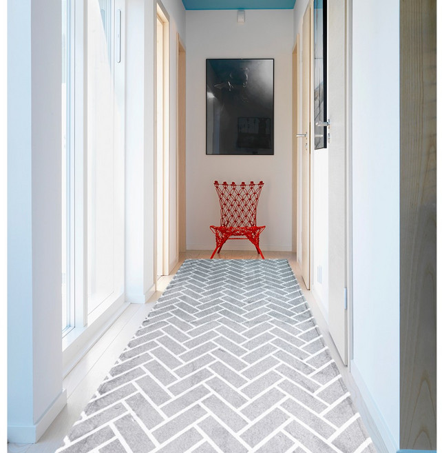 긴 복도 발코니 베란다용 프리미엄 극세사 헤링본 카페트