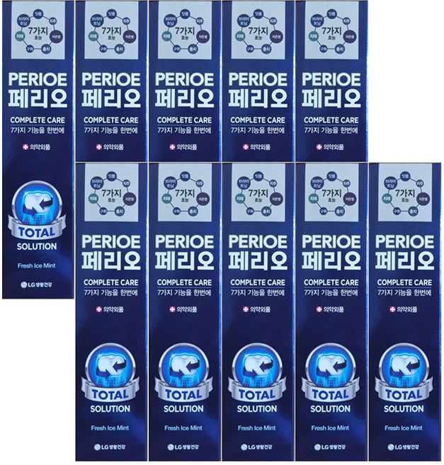 페리오 토탈솔루션 아이스민트 90g, 10개